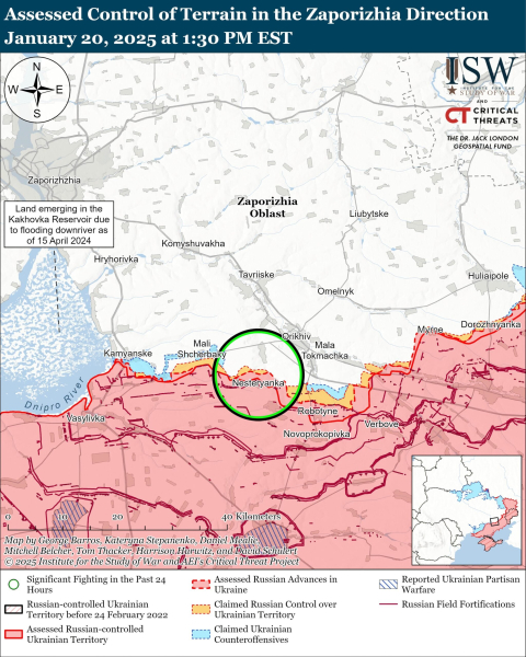 Mappa delle operazioni militari del 21 gennaio 2025 – situazione al fronte