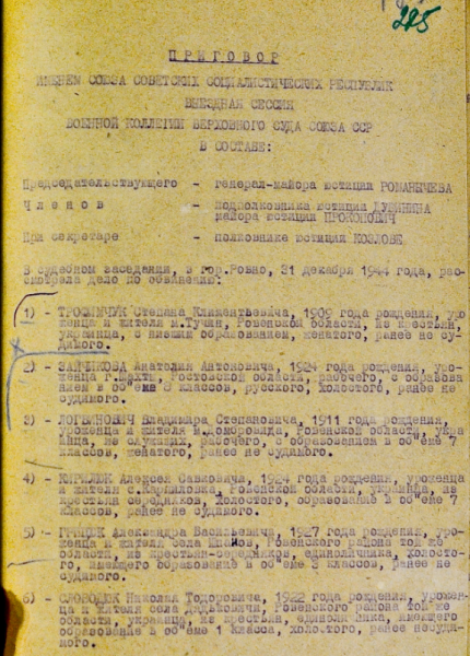 L'ultima parola è stata Gloria all'Ucraina! Come gli organi dell'NKVD hanno giustiziato in modo dimostrativo i membri dell'UPA a Rivne