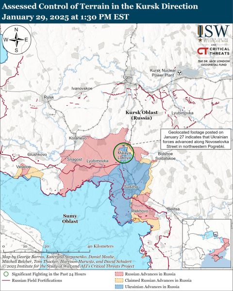 Mappa delle operazioni militari al 30 gennaio 2025 – situazione al fronte