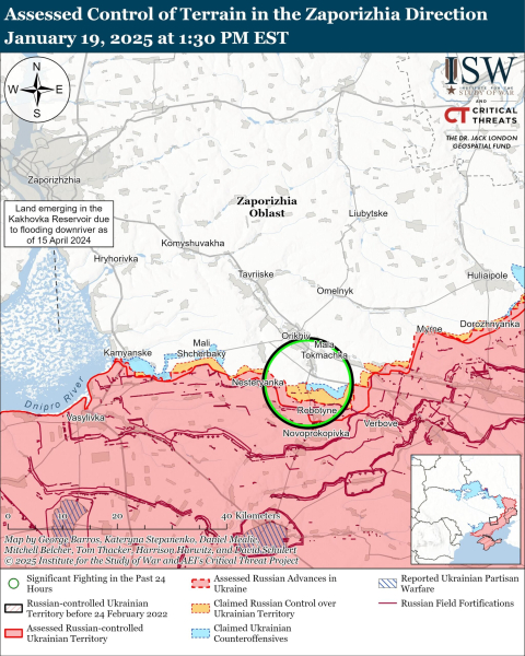 Mappa delle operazioni militari del 20 gennaio 2025 – situazione al fronte