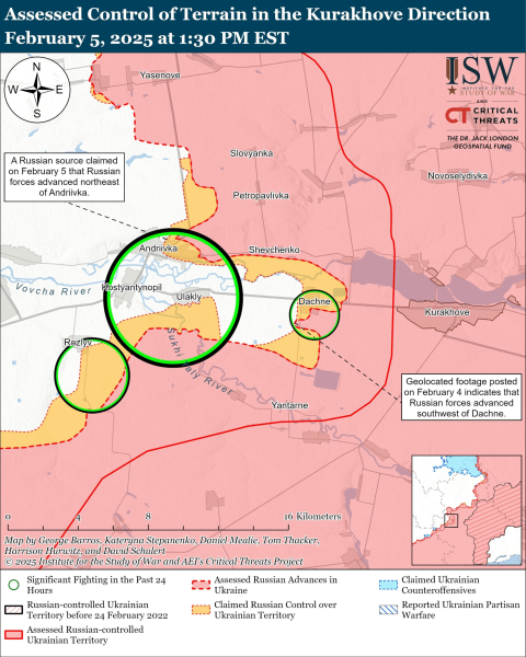 Mappa delle operazioni militari al 6 febbraio 2025 – situazione al fronte