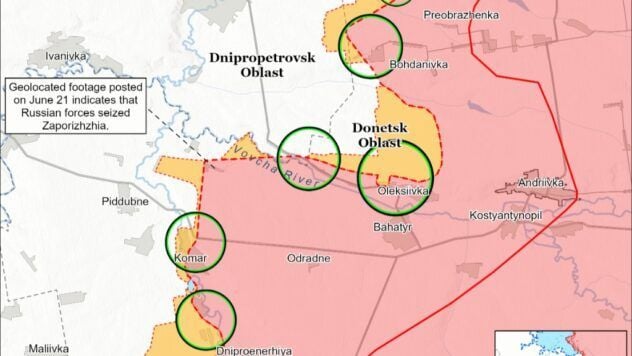mappa della battaglia per il 22 chernya 2025