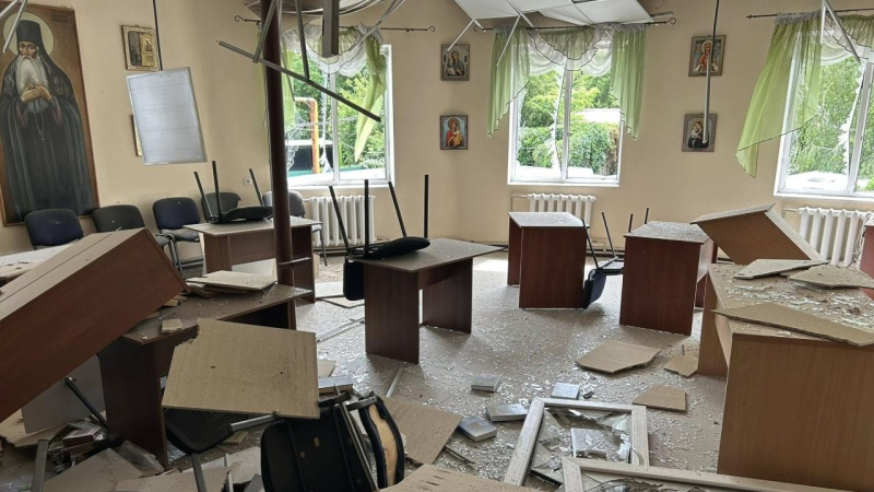 Impero russo del male: Epifanio ha riferito che i bombardamenti russi hanno danneggiato il seminario dell&#39;OCU Foto 1
