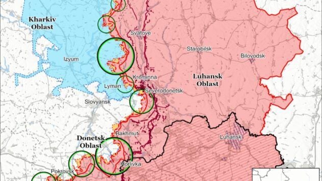 mappa della battaglia per il 22 chernya 2025