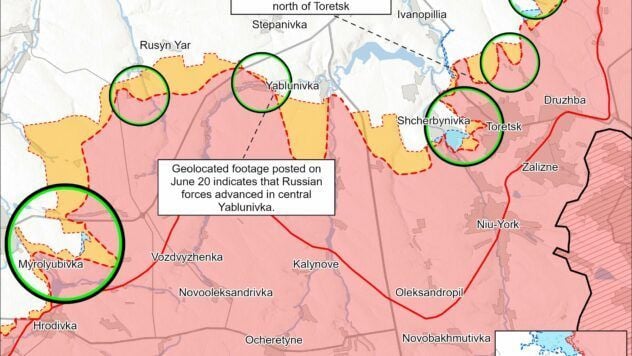 Карта бойових дій на 21 червня 2025