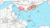 Mappa delle azioni di battaglia per il 29 chervenya 2025