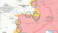 mappa della battaglia per il 22 chernya 2025