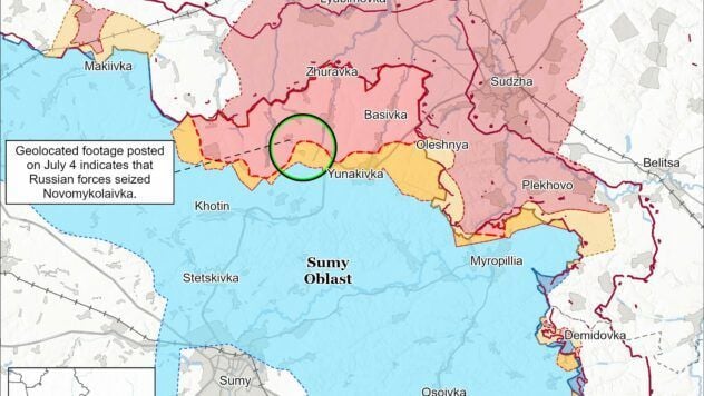 Mappa delle azioni di combattimento del 5 luglio 2025
