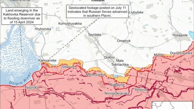 Mappa delle azioni di combattimento del 12 luglio 2025