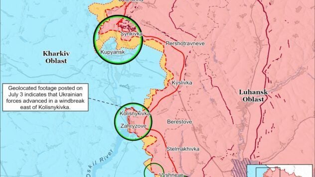 Mappa delle azioni di combattimento del 5 luglio 2025